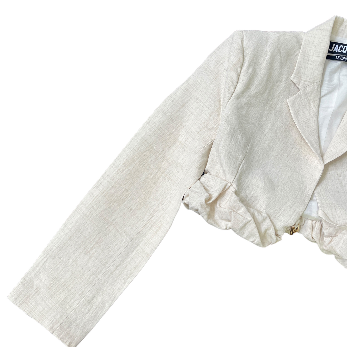 JACQUEMUS La Veste Croissant Top in Off White