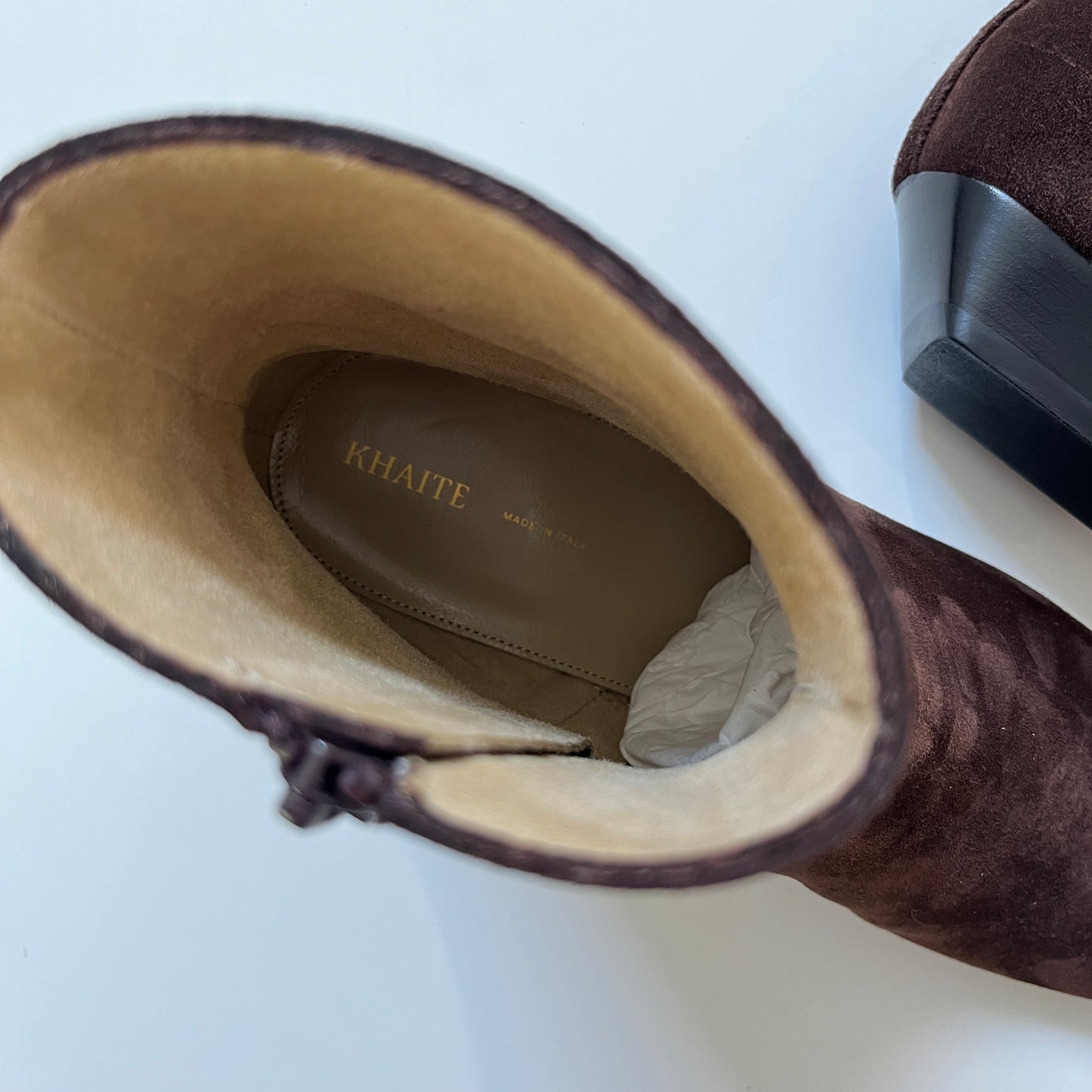 KHAITE Marfa Classic Flat Ankle Boot in Coffee
