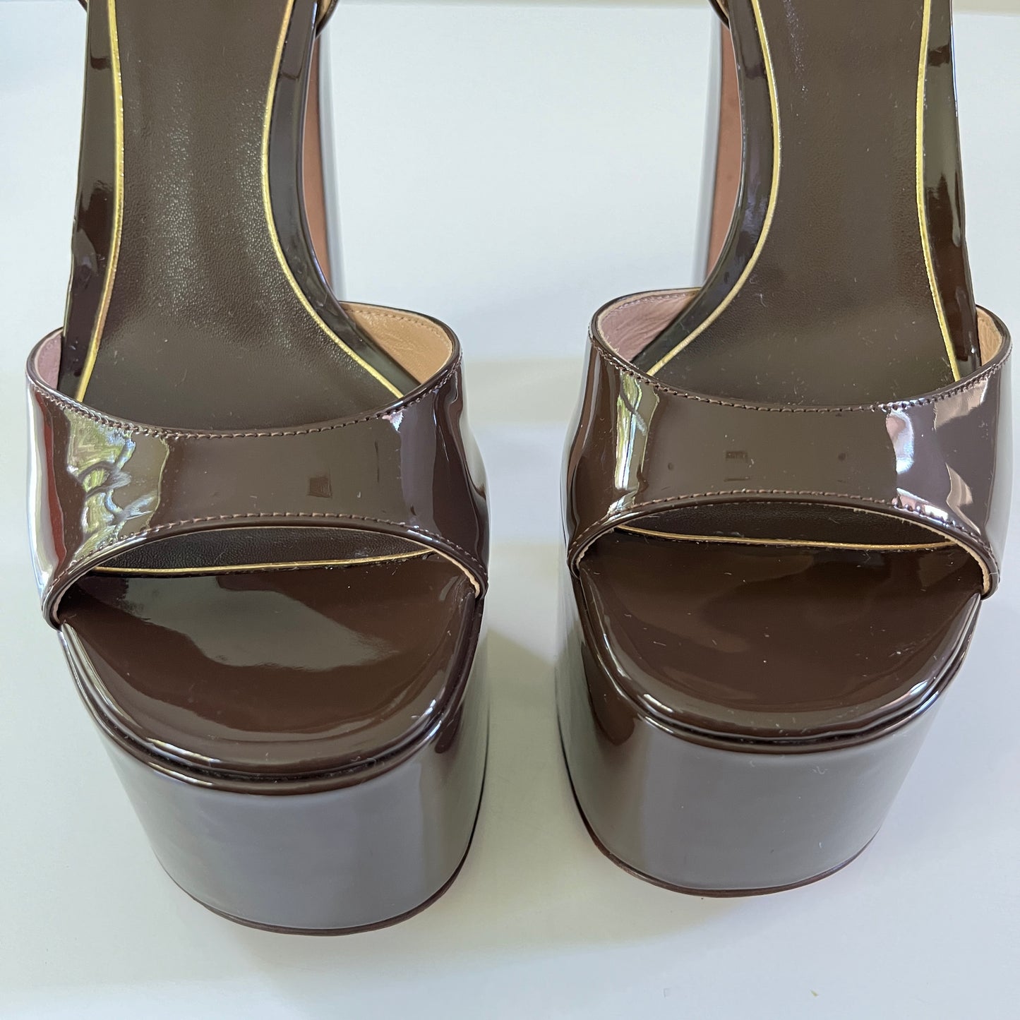 Valentino Garavani Tan-go Platform Sandal in Dark Noisette