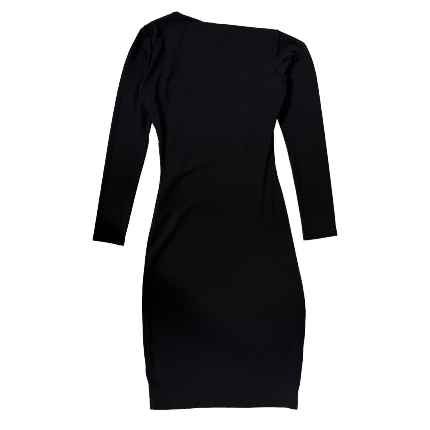 Susana Monaco Angle Cut Out Long Sleeve Dress in Black