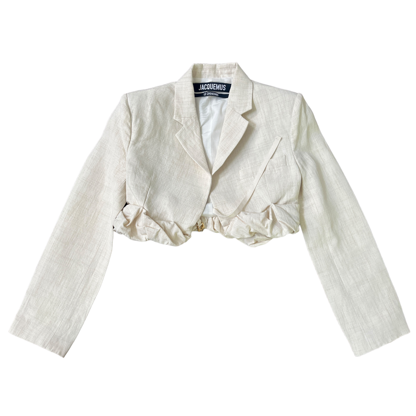 JACQUEMUS La Veste Croissant Top in Off White