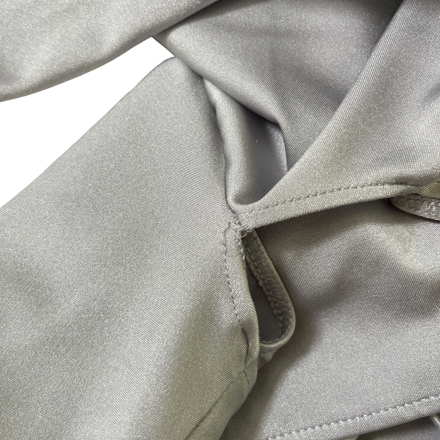 Coperni Twisted Cut Out Jersey Bodysuit in Pearl Grey