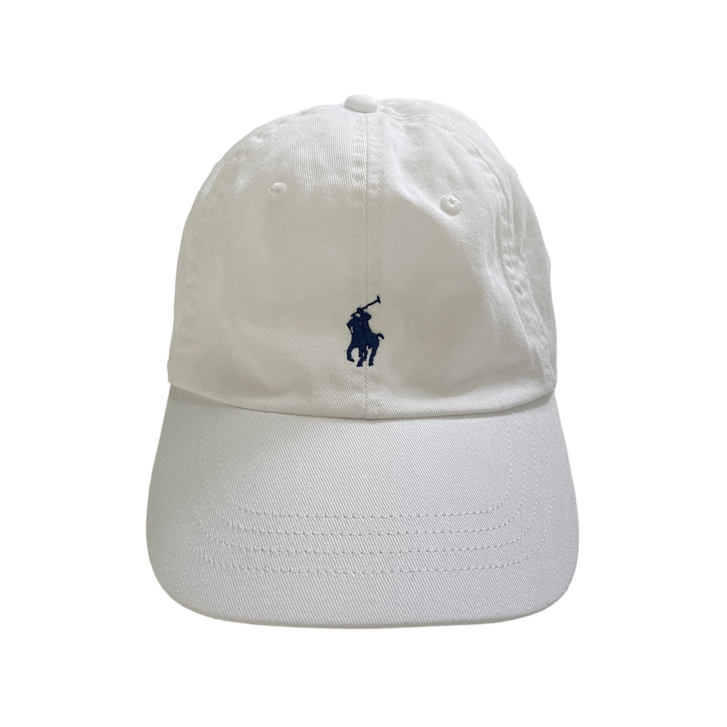 Polo Ralph Lauren Chino Cap in White & Marlin Blue