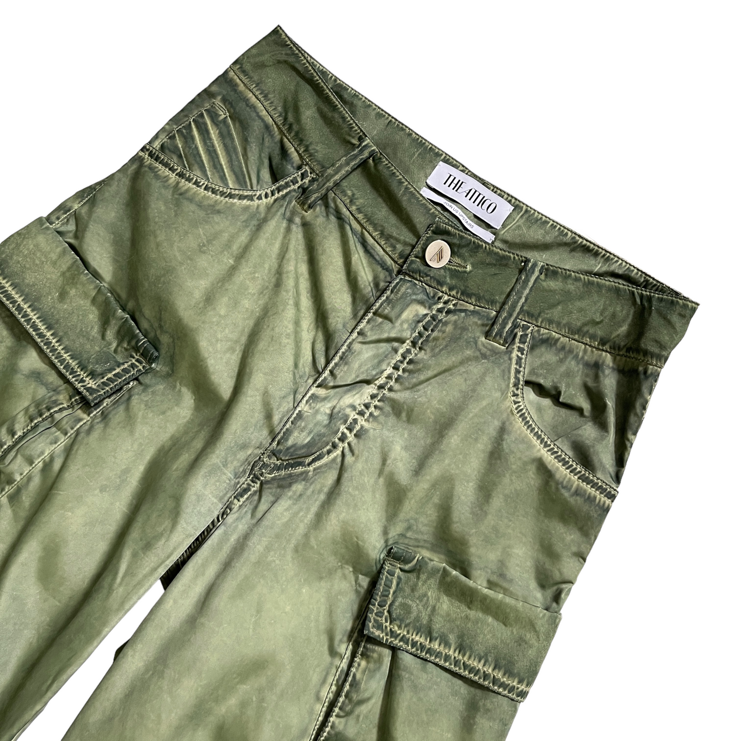 THE ATTICO Fern Long Pant in Military Green