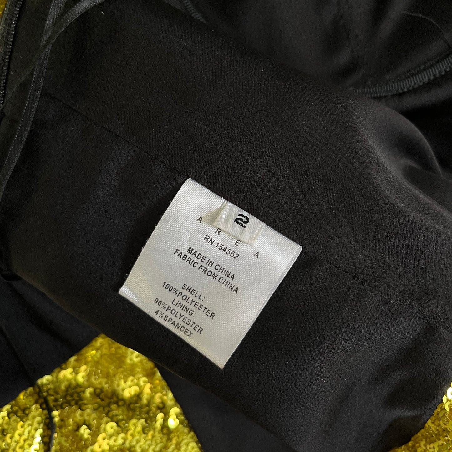 AREA Sequin Corset Top in Gold