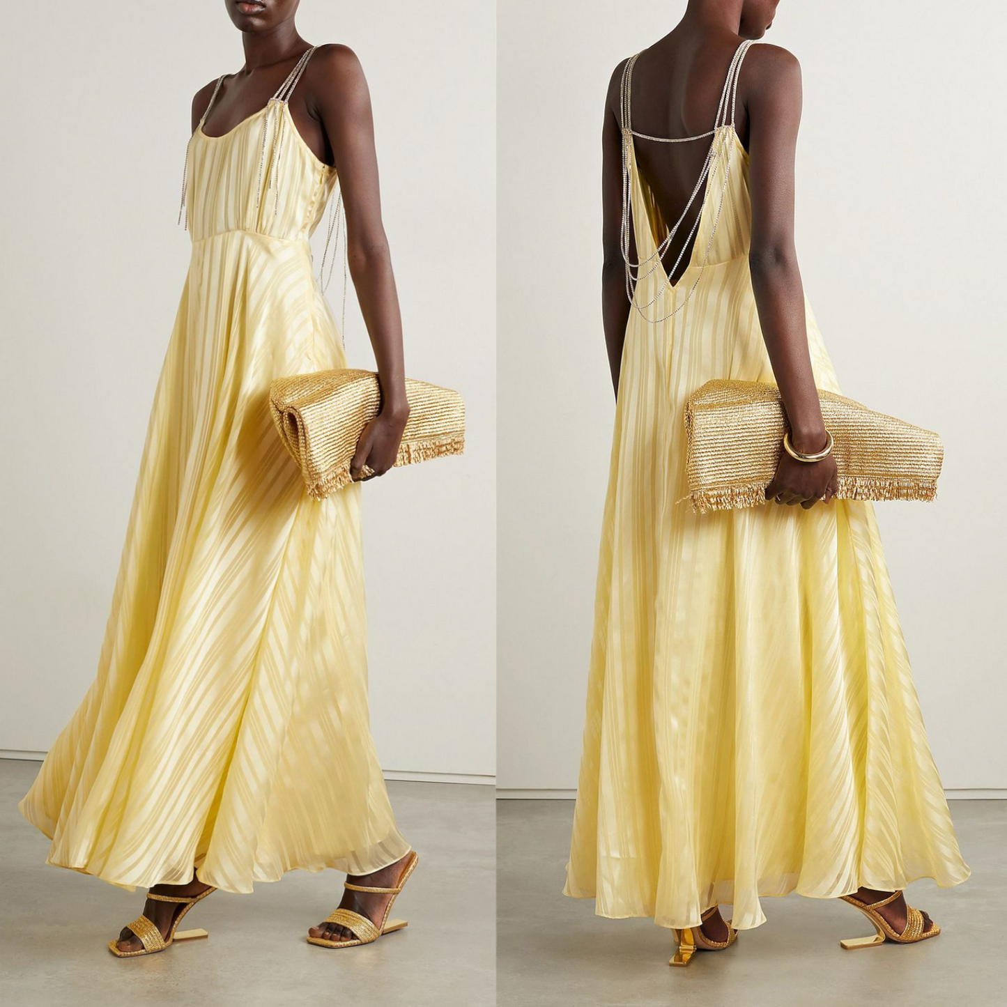 LoveShackFancy Darralis Dress in Soft Yellow