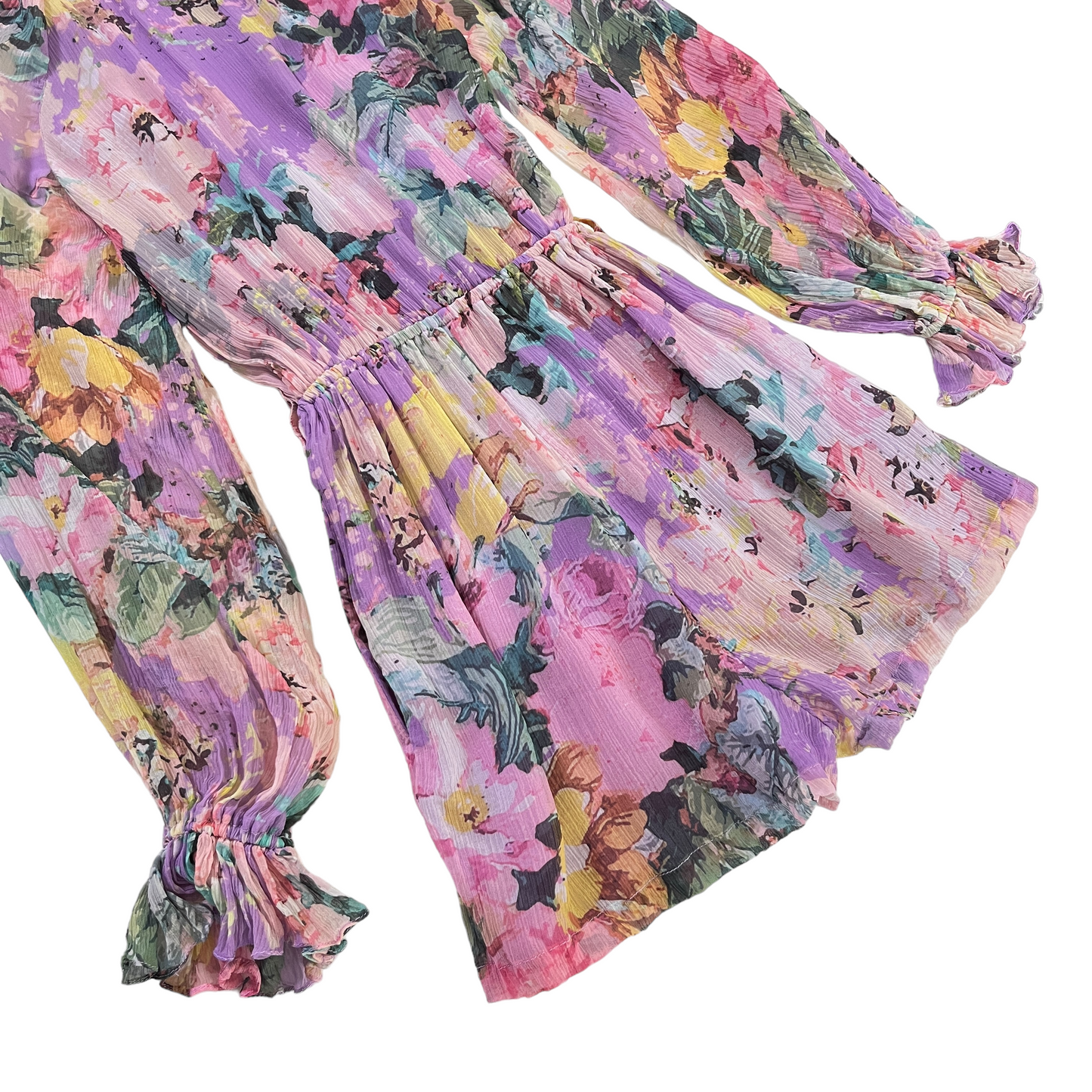 HEMANT AND NANDITA X REVOLVE Teien Romper in Purple Floral