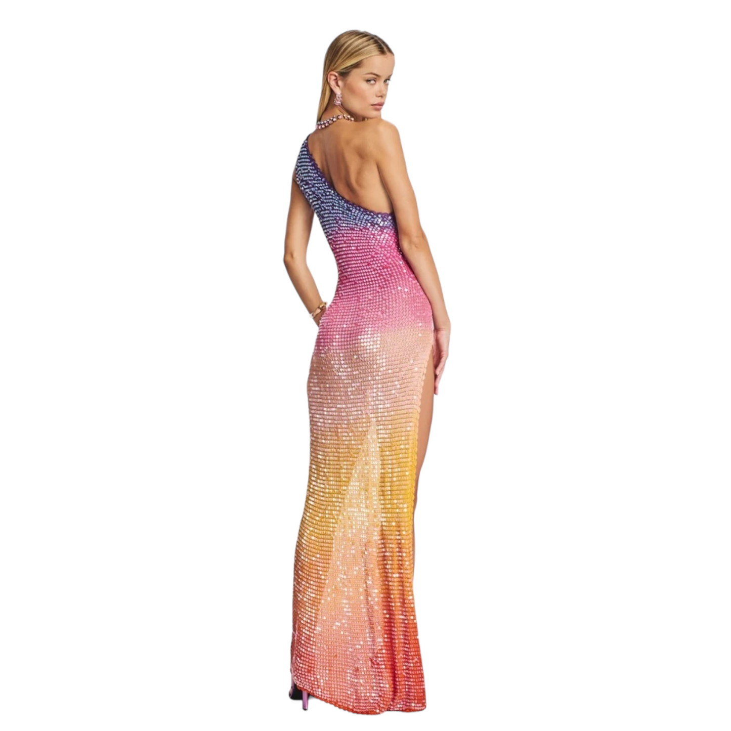 retrofete Candice Crochet Dress in Sunset Ombre