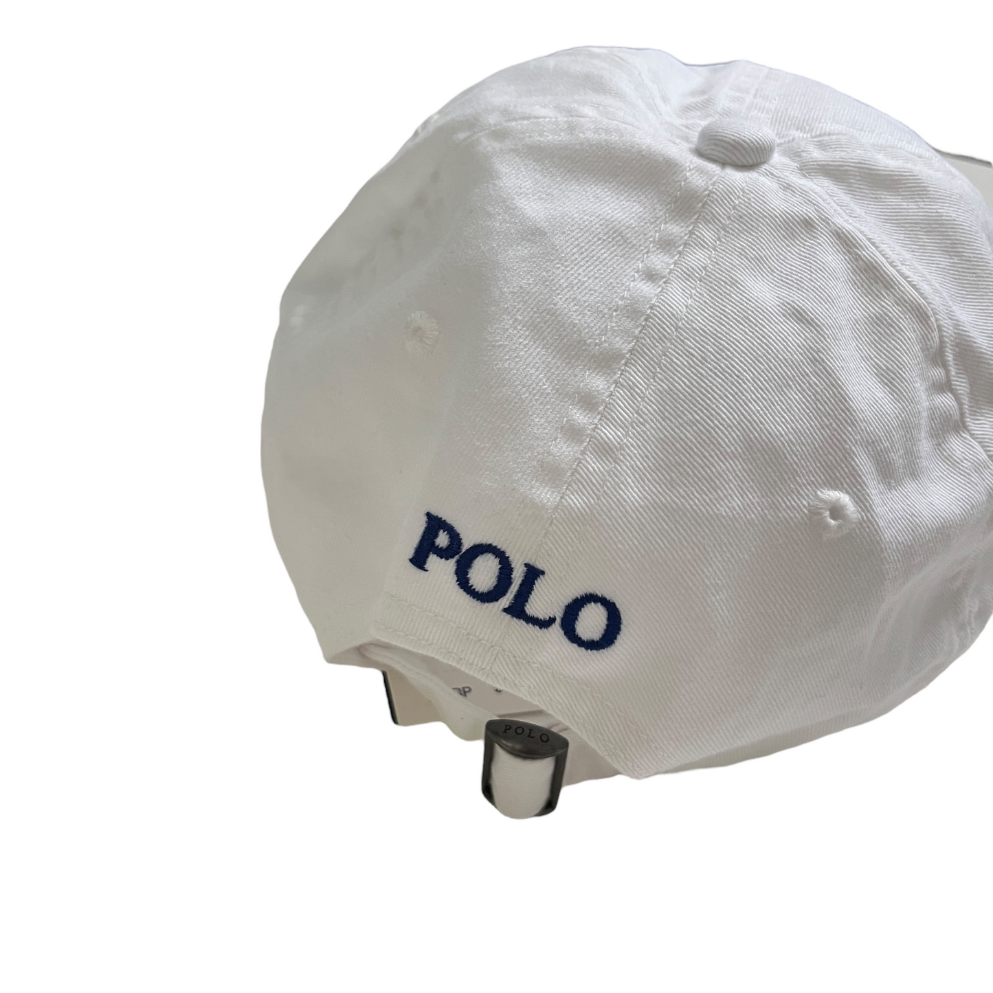 Polo Ralph Lauren Chino Cap in White & Marlin Blue