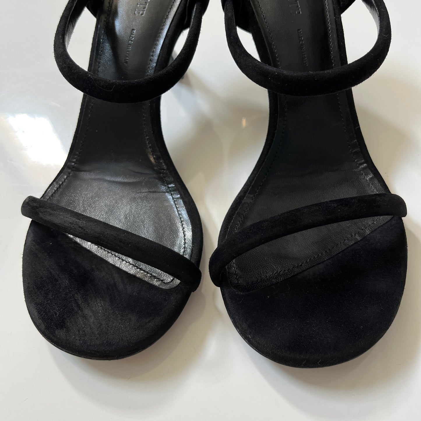 KHAITE Seigel Heel Sandal in Black
