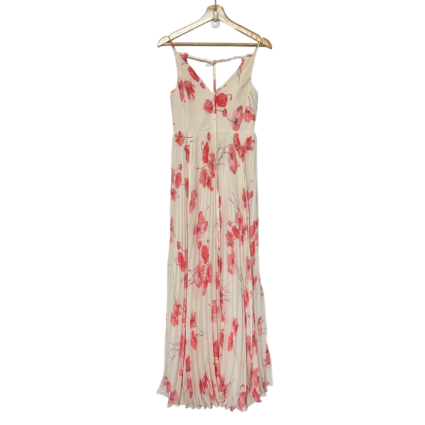 BCBGMAXAZRIA Tossed Poppies Maxi Dress in Sheer Pink Combo