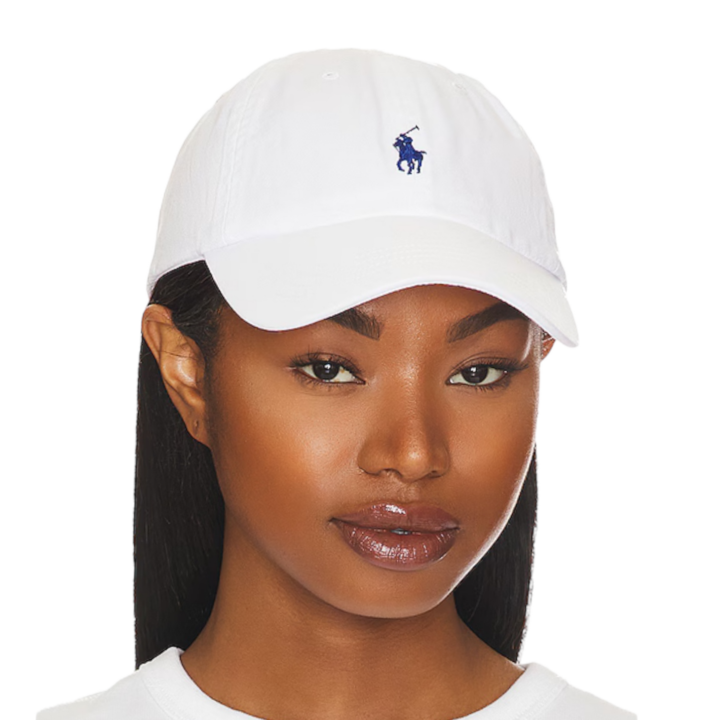 Polo Ralph Lauren Chino Cap in White & Marlin Blue