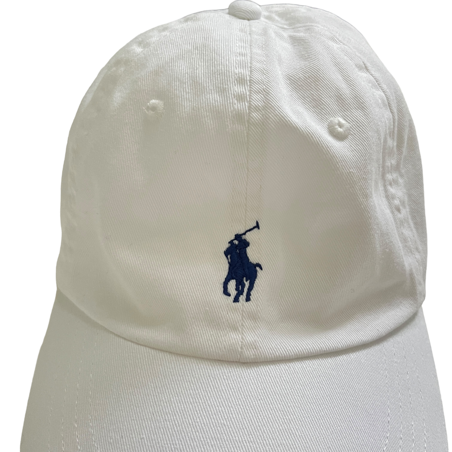 Polo Ralph Lauren Chino Cap in White & Marlin Blue