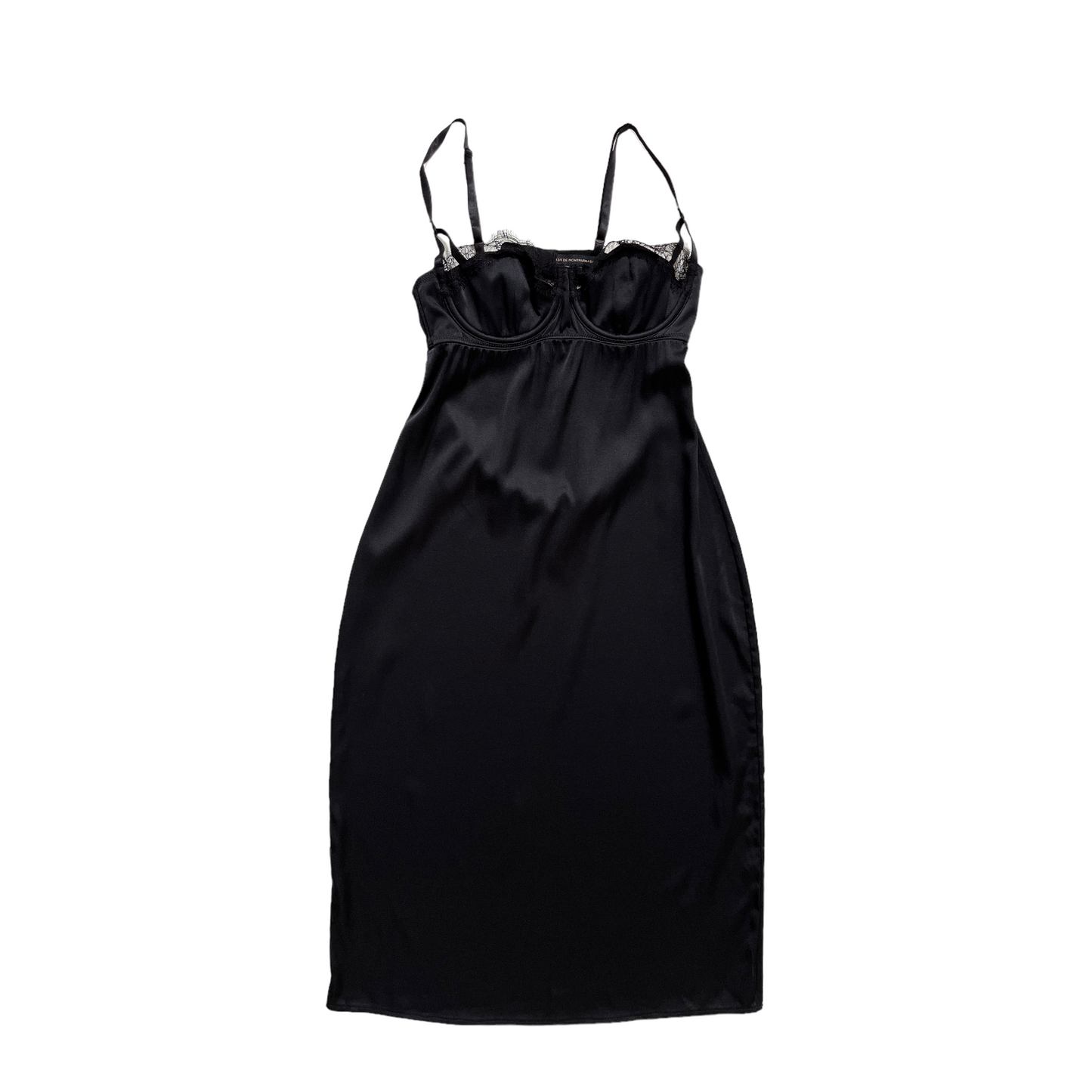 Kiki de Montparnasse Lace Inset Fitted Dress in Black