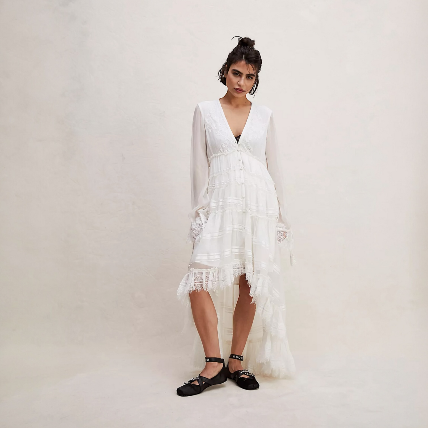 ROCOCO SAND High Low Long Dress in White