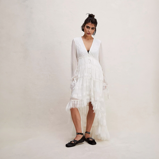 ROCOCO SAND High Low Long Dress in White
