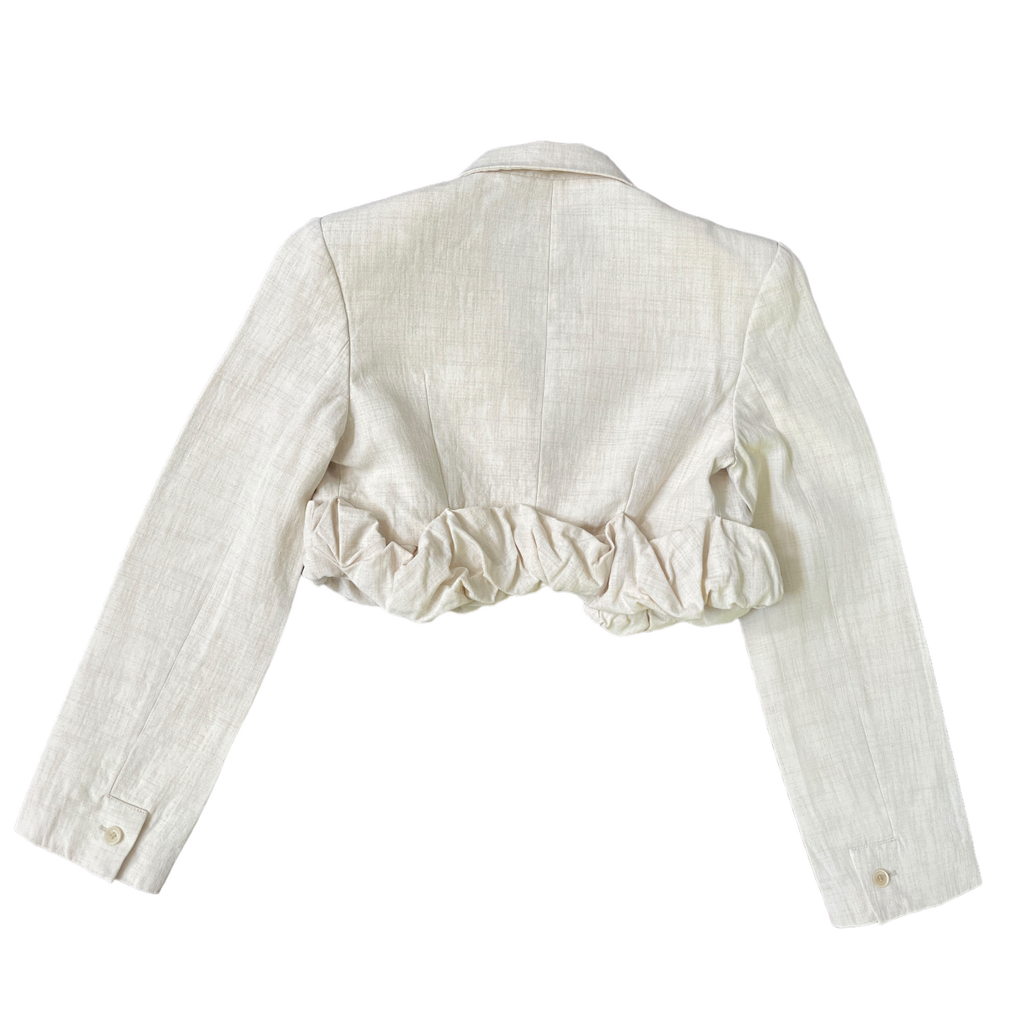 JACQUEMUS La Veste Croissant Top in Off White