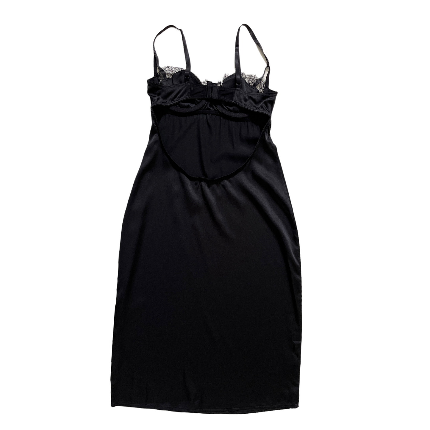 Kiki de Montparnasse Lace Inset Fitted Dress in Black