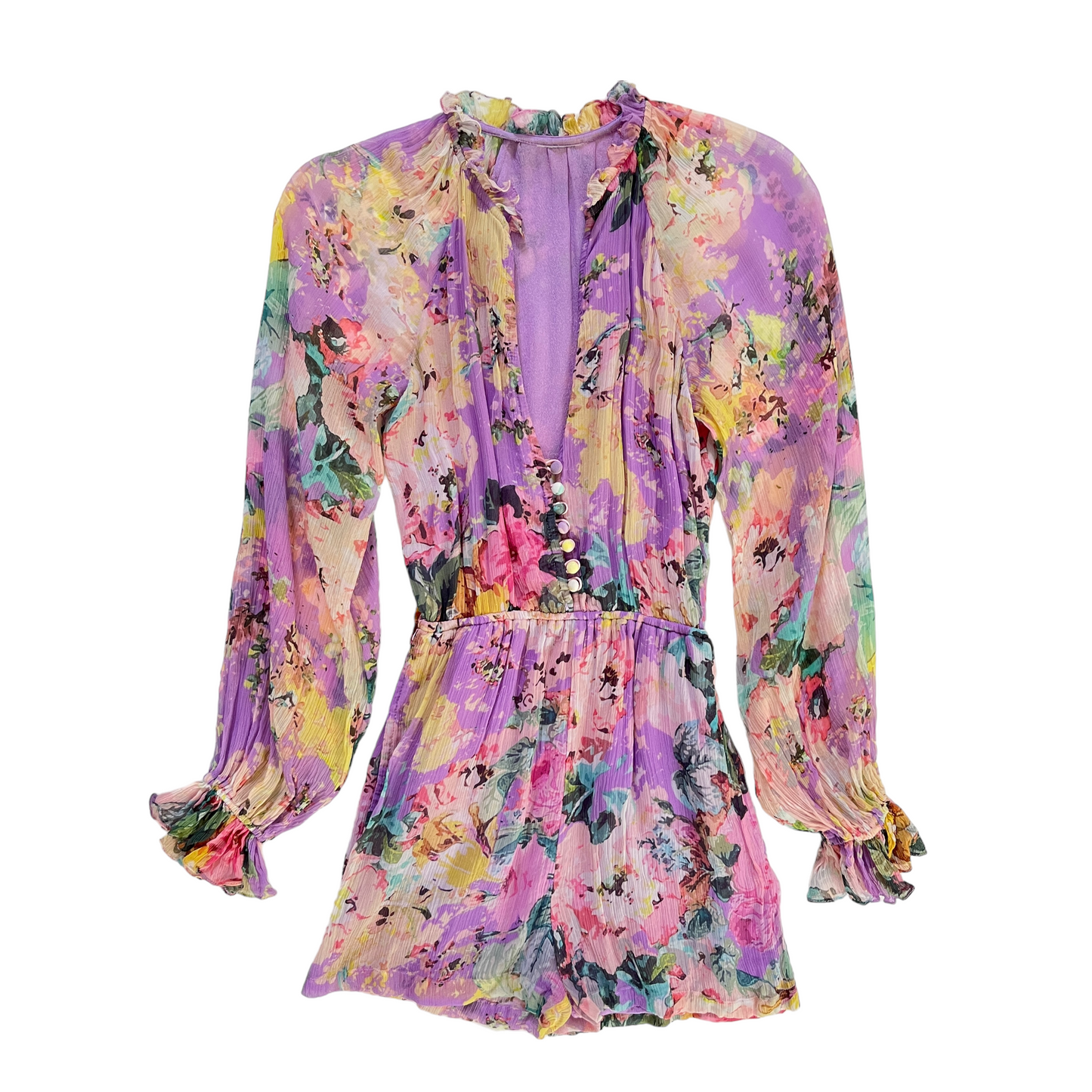 HEMANT AND NANDITA X REVOLVE Teien Romper in Purple Floral