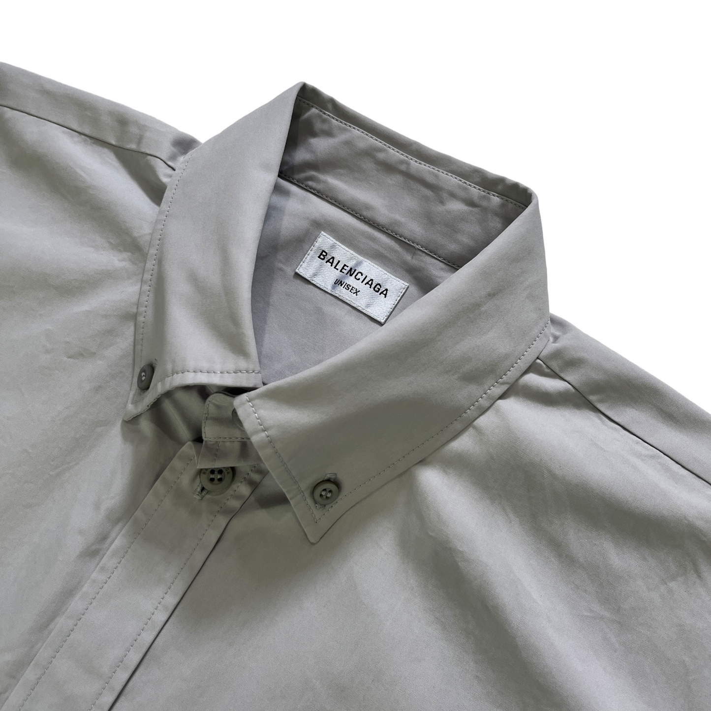 Balenciaga Fitted Wrap Shirt in Light Grey