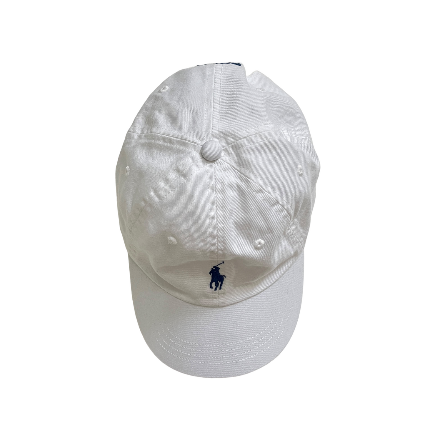 Polo Ralph Lauren Chino Cap in White & Marlin Blue