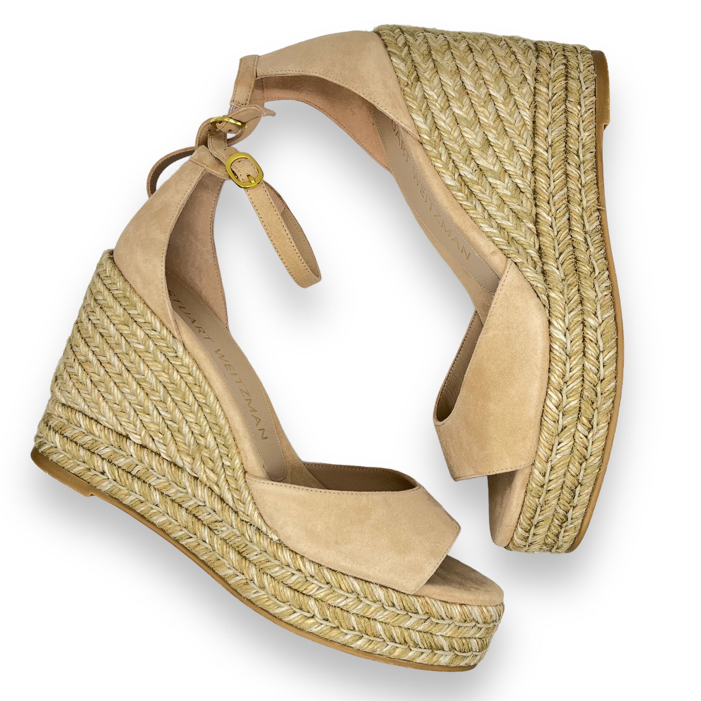 stuart weitzman nudist curve espadrille wedges suede