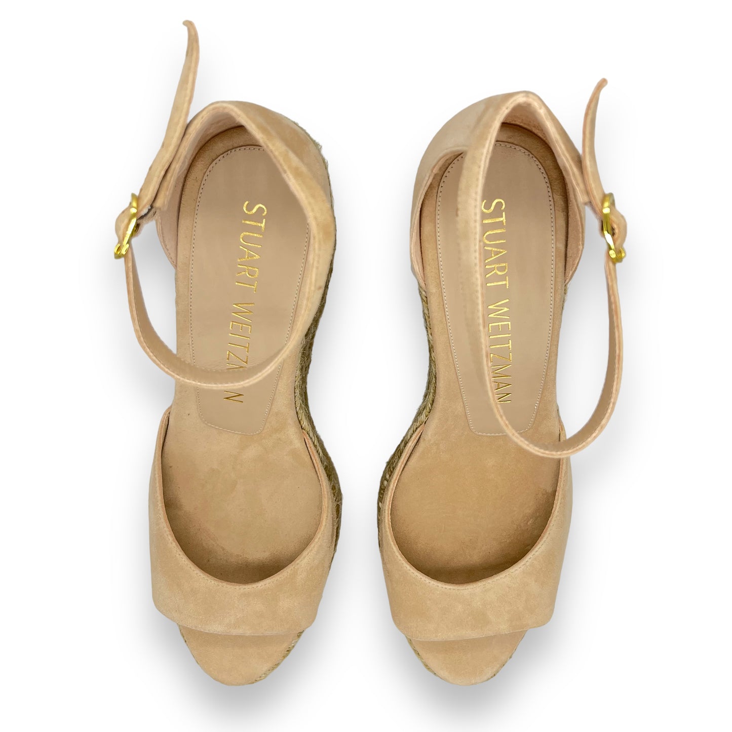 stuart weitzman nudist curve espadrille wedges suede