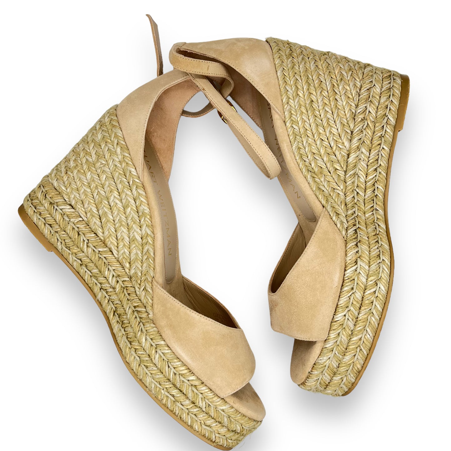 stuart weitzman nudist curve espadrille wedges suede