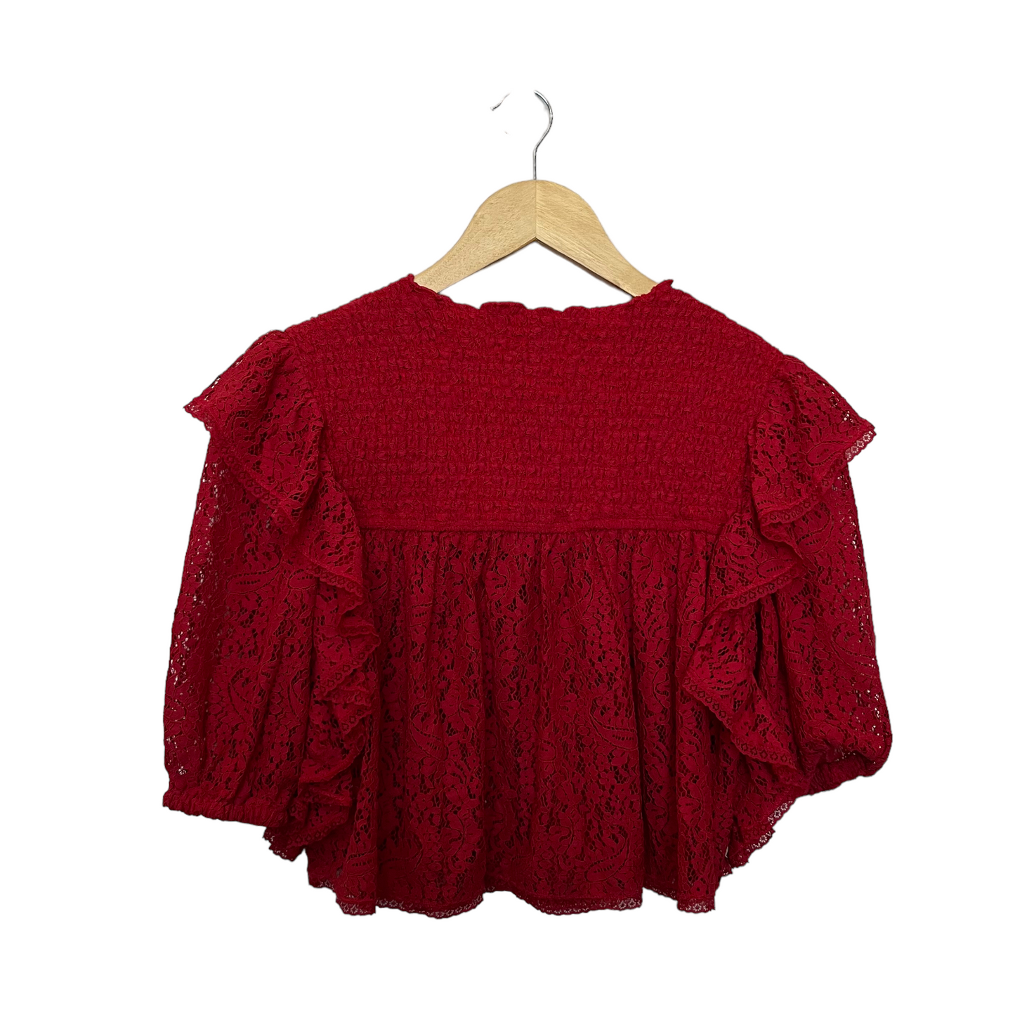 Tularosa Ashley Lace Top in Cherry Red