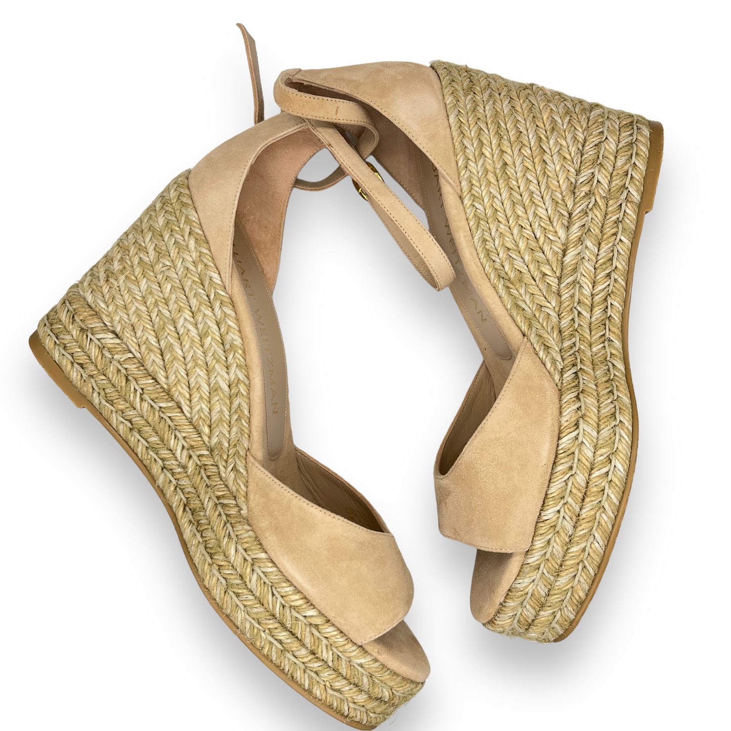 stuart weitzman nudist curve espadrille wedges suede