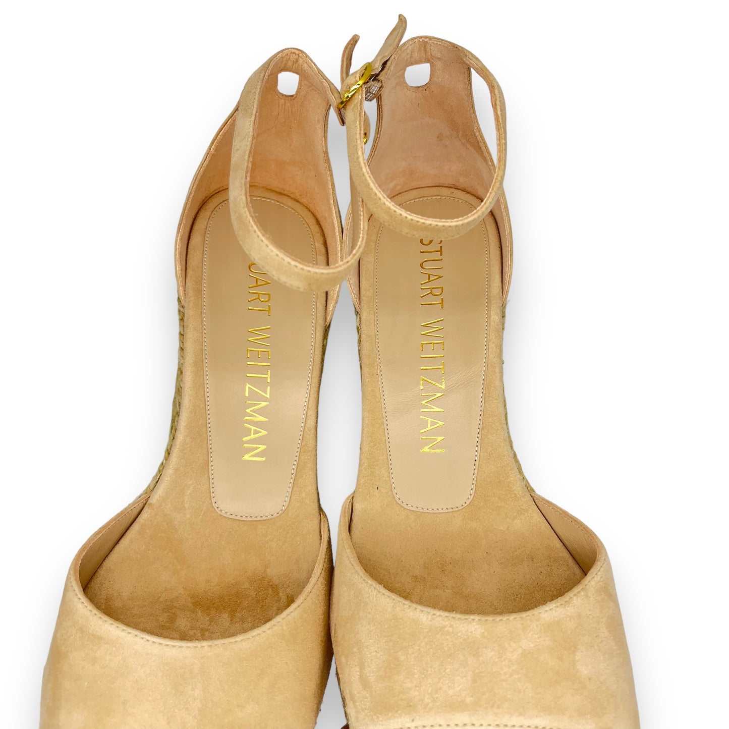 stuart weitzman nudist curve espadrille wedges suede