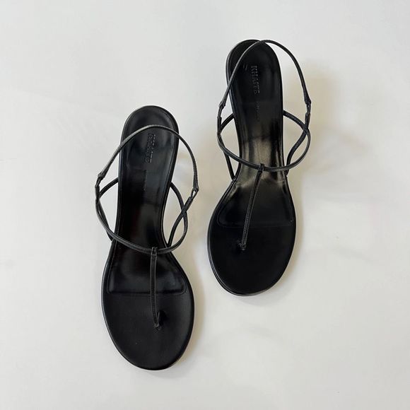 KHAITE Linden Sandals in Black