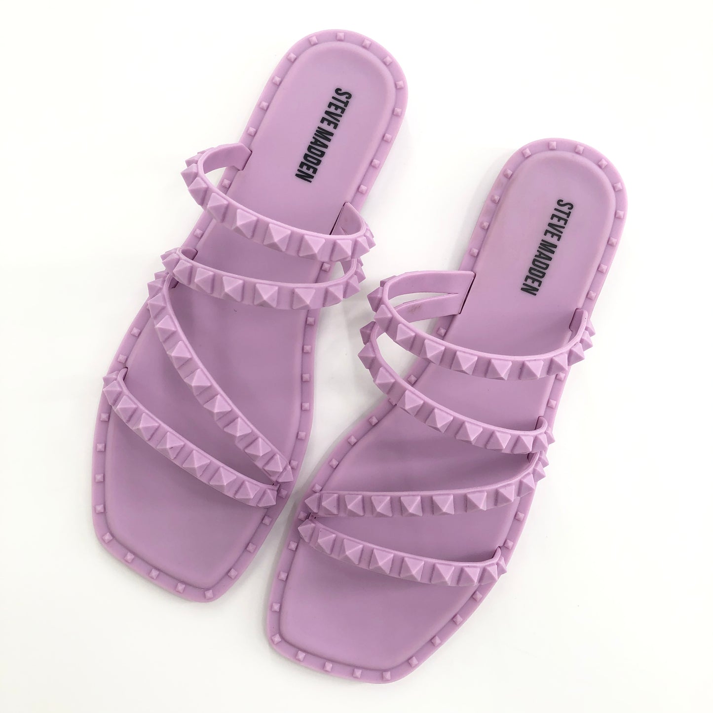 Steven Madden Skyler-J Studded Jelly Slide Sandals Lilac 8