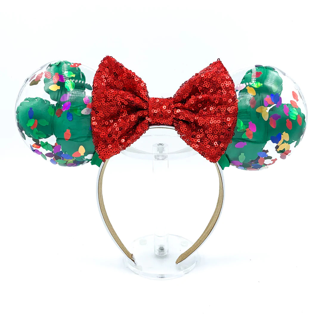 Christmas Confetti Balloon Ears Green/Red