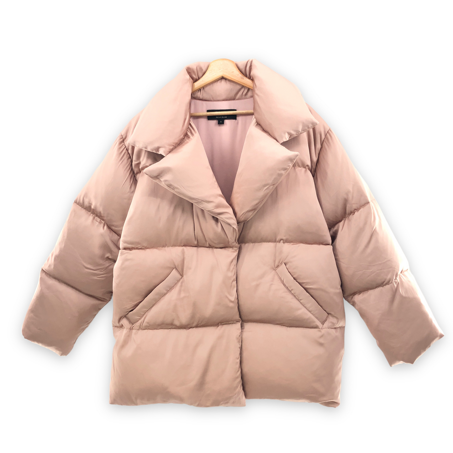 DUNDAS x REVOLVE Bride Audrey Puffer Jacket in Blush Upcycled / Repaired