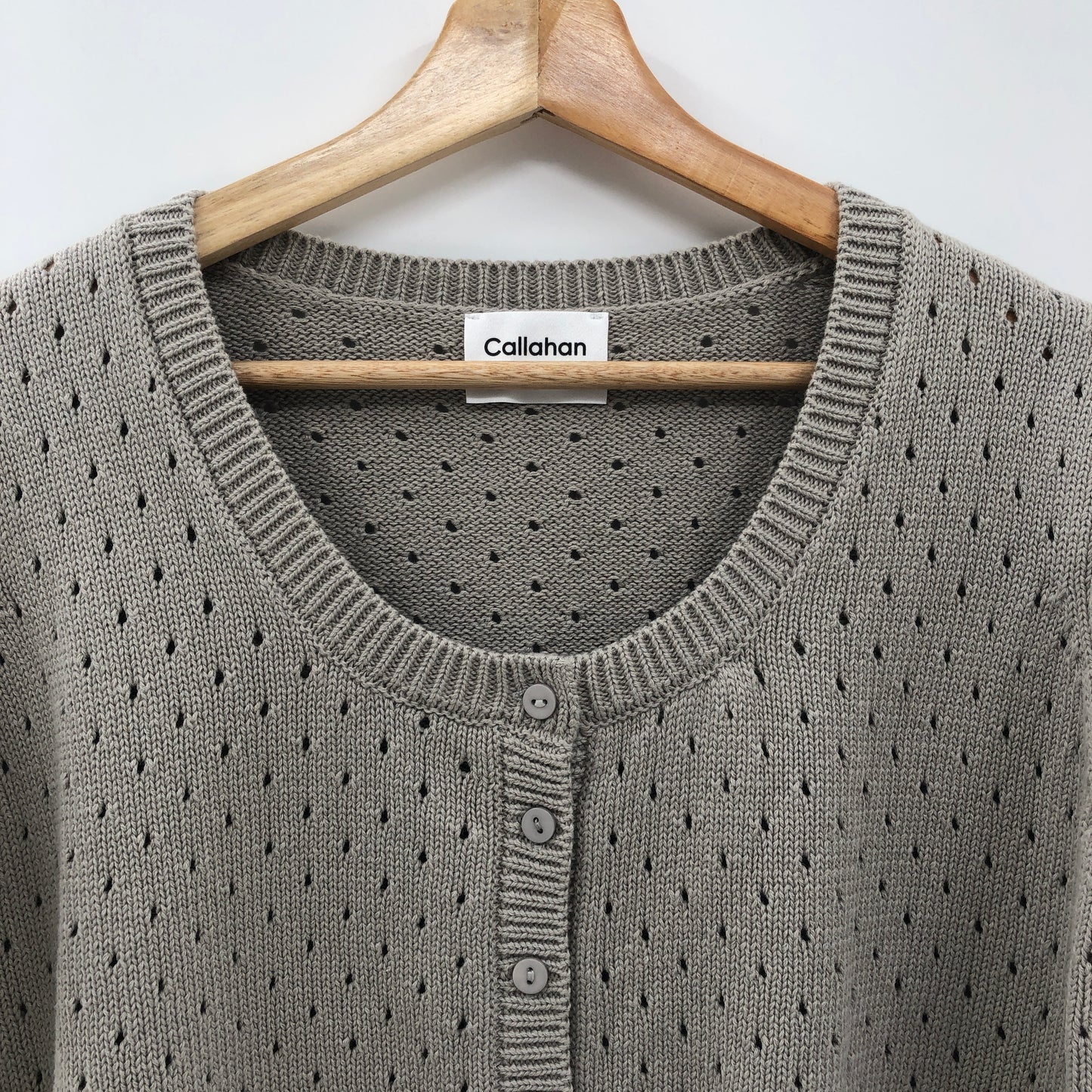 Callahan Knitwear Genny Cardigan Top in Grey