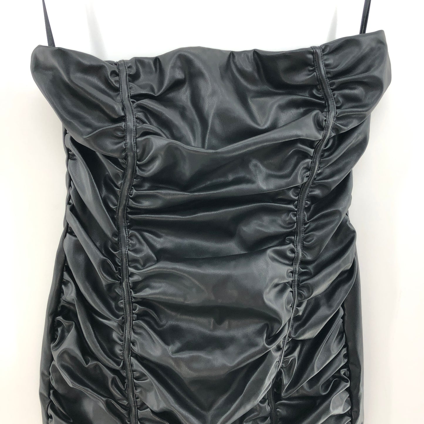 superdown Lily Ruched Mini Dress in Black