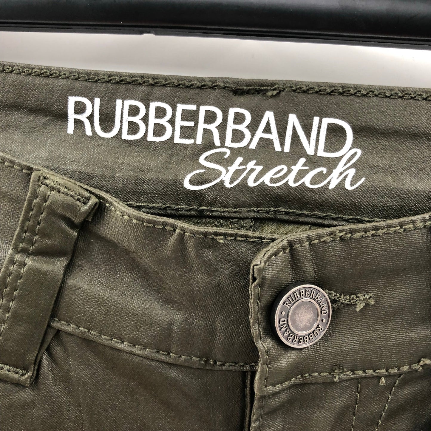 Rubberband Stretch Sarina Skinny - Coat Green Sizes  25,26
