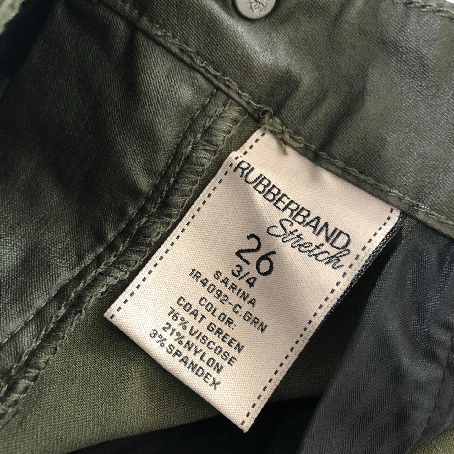 Rubberband Stretch Sarina Skinny - Coat Green Sizes  25,26