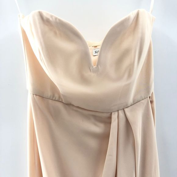 Bustier Draped Maxi Dress in Nude Shona Joy 4